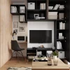 Porte battante noir GoodHome Atomia H. 187,2 x L. 49,7 cm