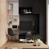 Porte battante noir GoodHome Atomia H. 112,2 x L. 49,7 cm