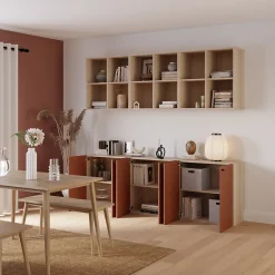 Porte battante terracotta GoodHome Atomia H. 187,2 x L. 37,2 cm
