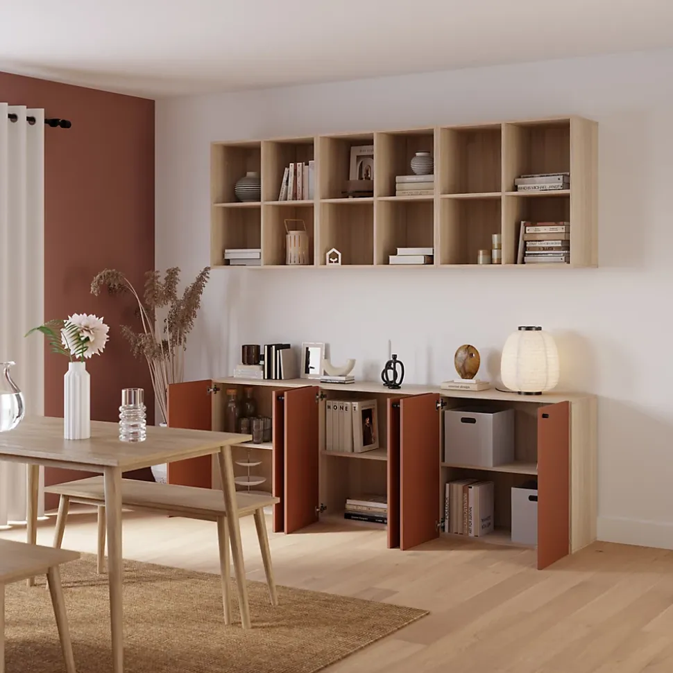 Porte battante terracotta GoodHome Atomia H. 74,7 x L. 49,7 cm
