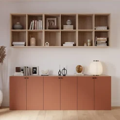 Porte battante terracotta GoodHome Atomia H. 149,7 x L. 37,2 cm