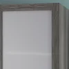 Porte battante verre opaque effet chêne grisé GoodHome Atomia H. 224,7 x L. 49,7 cm