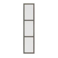 Porte battante verre opaque effet chêne grisé GoodHome Atomia H. 224,7 x L. 49,7 cm