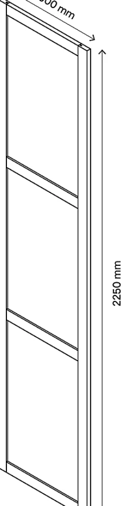 Porte battante verre opaque blanche GoodHome Atomia H. 224,7 x 49,7 cm