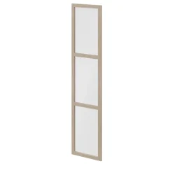Porte battante verre opaque effet chêne GoodHome Atomia H. 224,7 x L. 49,7 cm