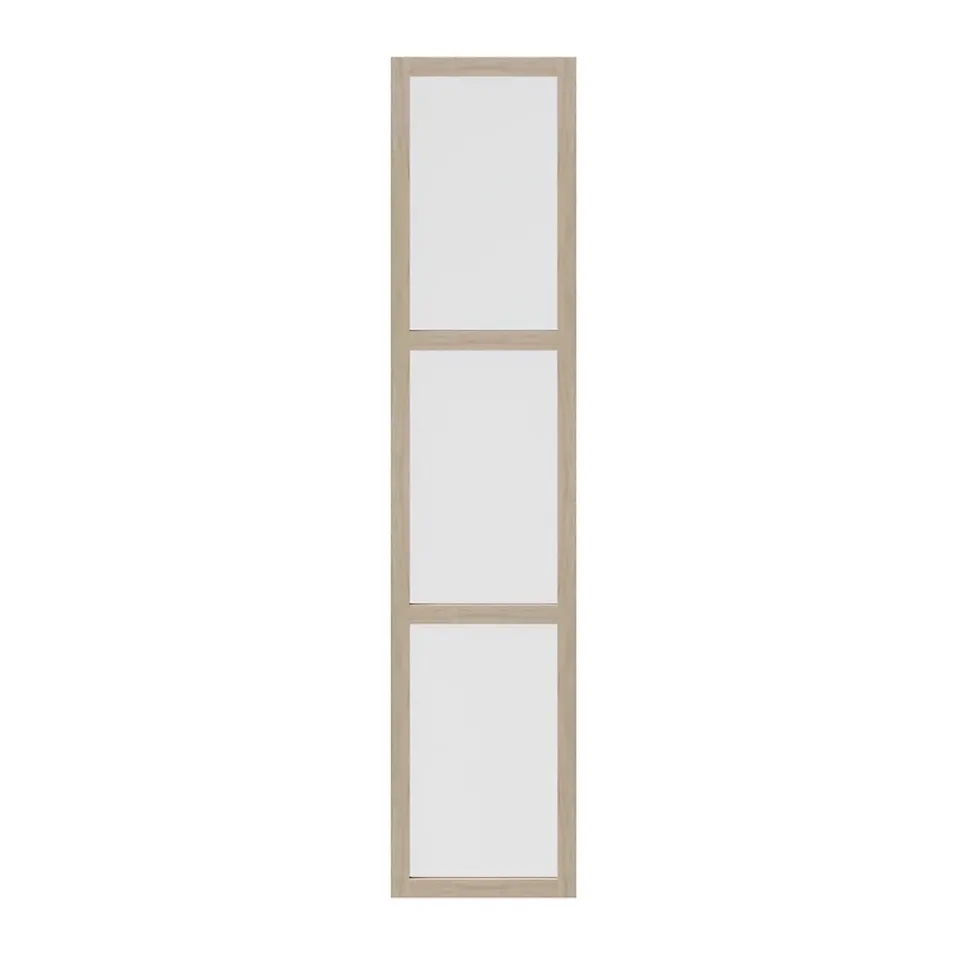 Porte battante verre opaque effet chêne GoodHome Atomia H. 224,7 x L. 49,7 cm