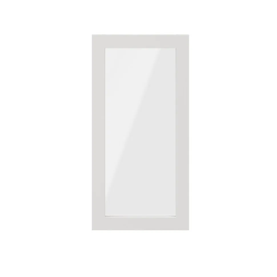 Porte battante verre transparent blanche GoodHome Atomia H. 74,7 x L. 37,2 cm
