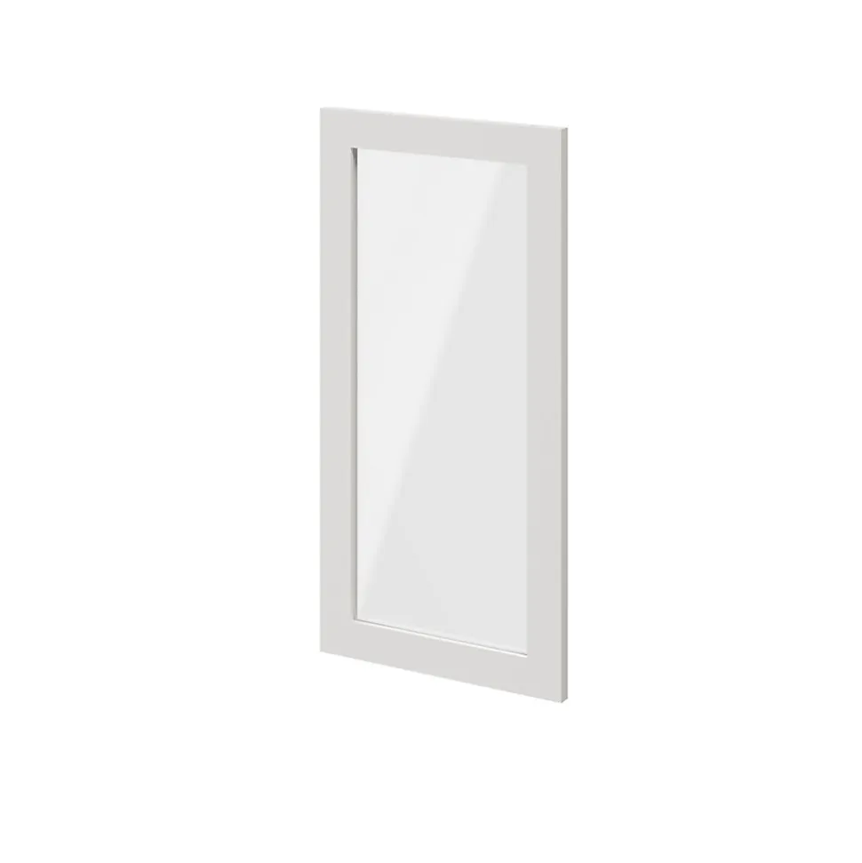 Porte battante verre transparent blanche GoodHome Atomia H. 74,7 x L. 37,2 cm
