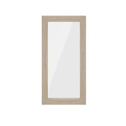 Porte battante verre transparent effet chêne GoodHome Atomia H. 74,7 x L. 37,2 cm