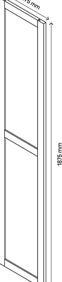 Porte battante verre transparent effet chêne grisé GoodHome Atomia H. 187,2 x L. 37,2 cm