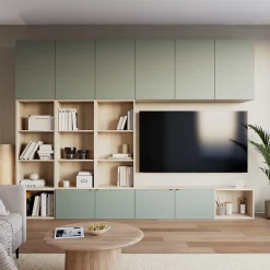 Porte battante vert agave GoodHome Atomia H. 187,2 x L. 37,2 cm