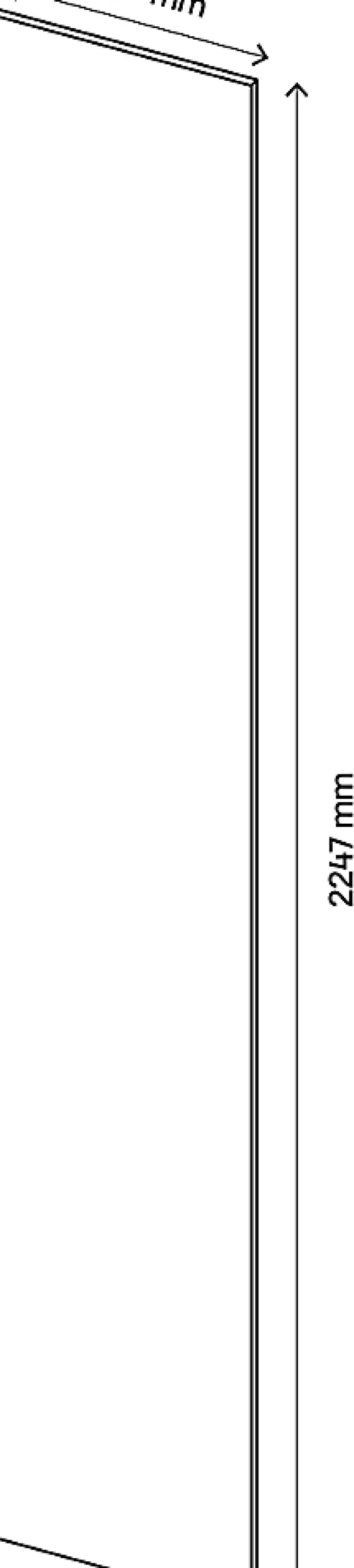 Porte battante vert forêt GoodHome Atomia H. 224,7 x l. 37,2 cm