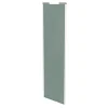 Porte de placard coulissante vert de gris profil blanc GoodHome Arius H. 248,5 x L. 77.2 cm + amortisseurs