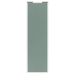 Porte de placard coulissante vert de gris profil blanc GoodHome Arius H. 248,5 x L. 77.2 cm + amortisseurs