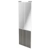 Porte de placard coulissante atelier effet chêne grisé profil blanc GoodHome Arius H. 248,5 x L. 91.2 cm + amortisseurs