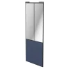 Porte de placard coulissante atelier bleu profil noir GoodHome Arius H. 248,5 x L. 91.2 cm + amortisseurs