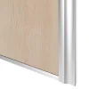 Porte de placard coulissante atelier effet chêne clair profil gris GoodHome Arius H. 248,5 x L. 76.2 cm + amortisseurs