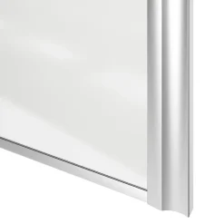 Porte de placard coulissante atelier blanc brillant profil gris GoodHome Arius H. 248,5 x L. 61.2 cm + amortisseurs