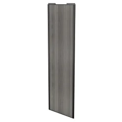 Porte de placard coulissante effet chêne grisé profil noir GoodHome Arius H. 248,5 x L. 77.2 cm + amortisseurs