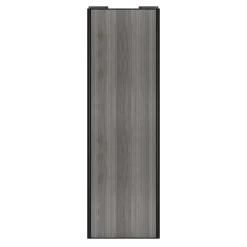 Porte de placard coulissante effet chêne grisé profil noir GoodHome Arius H. 248,5 x L. 77.2 cm + amortisseurs
