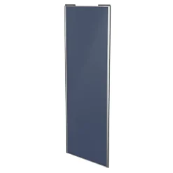 Porte de placard coulissante bleu profil gris GoodHome Arius H. 248,5 x L. 92.2 cm + amortisseurs
