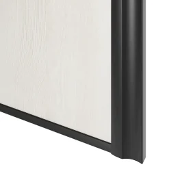Porte de placard coulissante atelier bois nordique profil noir GoodHome Arius H. 248,5 x L. 61.2 cm + amortisseurs