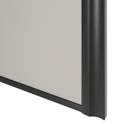 Porte de placard coulissante atelier gris clair mat profil noir GoodHome Arius H. 248,5 x L. 76.2 cm + amortisseurs