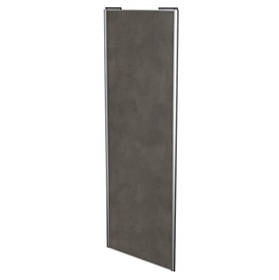 Porte de placard coulissante gris antique profil gris GoodHome Arius H. 248,5 x L. 92.2 cm + amortisseurs