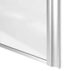 Porte de placard coulissante atelier blanc brillant profil gris GoodHome Arius H. 248,5 x L. 76.2 cm + amortisseurs