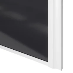 Porte de placard coulissante atelier noir profil blanc GoodHome Arius H. 248,5 x L. 61.2 cm + amortisseurs
