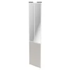 Porte de placard coulissante atelier gris clair mat profil blanc GoodHome Arius H. 248,5 x L. 61.2 cm + amortisseurs