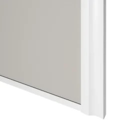 Porte de placard coulissante atelier gris clair mat profil blanc GoodHome Arius H. 248,5 x L. 61.2 cm + amortisseurs