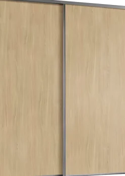 Porte de placard coulissante vendue par 2 Elegancia décor chêne 150 x 250 cm