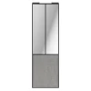 Porte de placard coulissante atelier béton profil noir GoodHome Arius H. 248,5 x L. 76.2 cm + amortisseurs