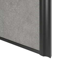 Porte de placard coulissante atelier béton profil noir GoodHome Arius H. 248,5 x L. 76.2 cm + amortisseurs