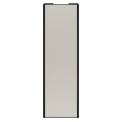 Porte de placard coulissante gris clair mat profil noir GoodHome Arius H. 248,5 x L. 77.2 cm + amortisseurs