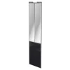 Porte de placard coulissante atelier noir profil gris GoodHome Arius H. 248,5 x L. 61.2 cm + amortisseurs