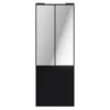 Porte de placard coulissante atelier noir mat profil noir GoodHome Arius H. 248,5 x L. 91.2 cm + amortisseurs
