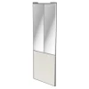 Porte de placard coulissante atelier bois nordique profil gris GoodHome Arius H. 248,5 x L. 91.2 cm + amortisseurs