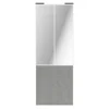 Porte de placard coulissante atelier béton profil blanc GoodHome Arius H. 248,5 x L. 91.2 cm + amortisseurs