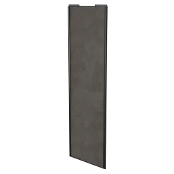 Porte de placard coulissante gris antique profil noir GoodHome Arius H. 248,5 x L. 77.2 cm + amortisseurs