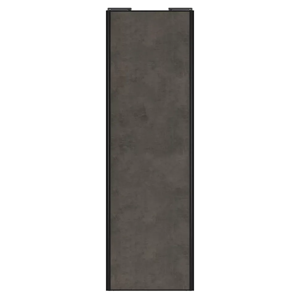 Porte de placard coulissante gris antique profil noir GoodHome Arius H. 248,5 x L. 77.2 cm + amortisseurs