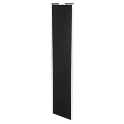 Porte de placard coulissante noir mat profil blanc GoodHome Arius H. 248,5 x L. 62.2 cm + amortisseurs