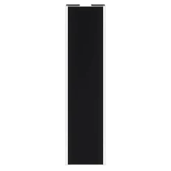 Porte de placard coulissante noir mat profil blanc GoodHome Arius H. 248,5 x L. 62.2 cm + amortisseurs