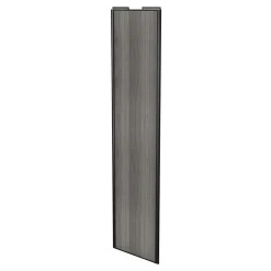 Porte de placard coulissante effet chêne grisé profil noir GoodHome Arius H. 248,5 x L. 62.2 cm + amortisseurs