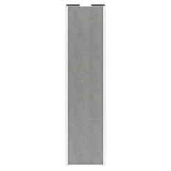 Porte de placard coulissante béton profil blanc GoodHome Arius H. 248,5 x L. 62.2 cm + amortisseurs