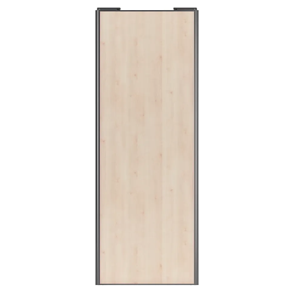 Porte de placard coulissante effet chêne clair profil gris GoodHome Arius H. 248,5 x L. 92.2 cm + amortisseurs