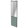 Porte de placard coulissante atelier vert de gris profil noir GoodHome Arius H. 248,5 x L. 76.2 cm + amortisseurs