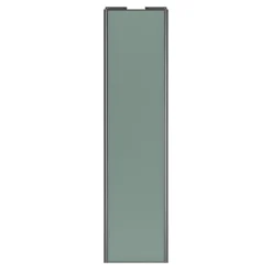 Porte de placard coulissante vert de gris profil gris GoodHome Arius H. 248,5 x L. 62.2 cm + amortisseurs
