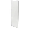 Porte de placard coulissante blanc brillant profil gris GoodHome Arius H. 248,5 x L. 92.2 cm + amortisseurs